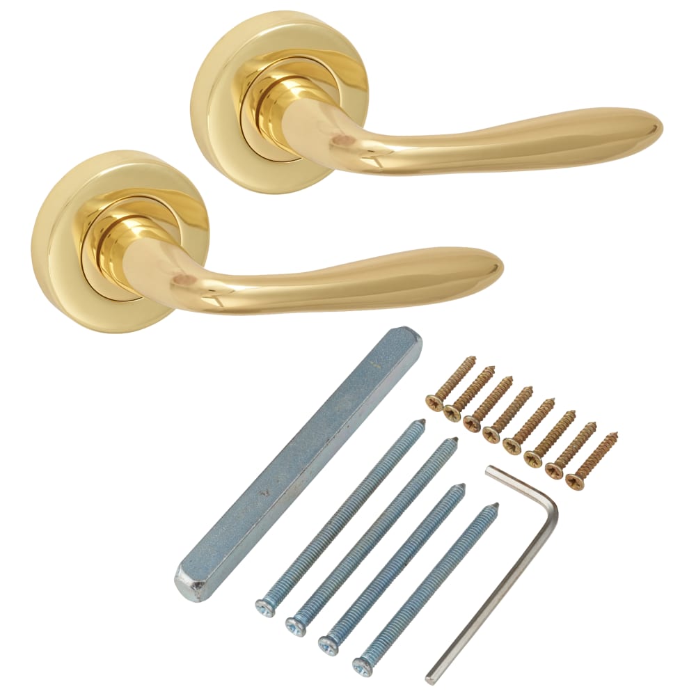 Heritage Brass by M Marcus Sutton Door Handle on Rose - Polished Brass
