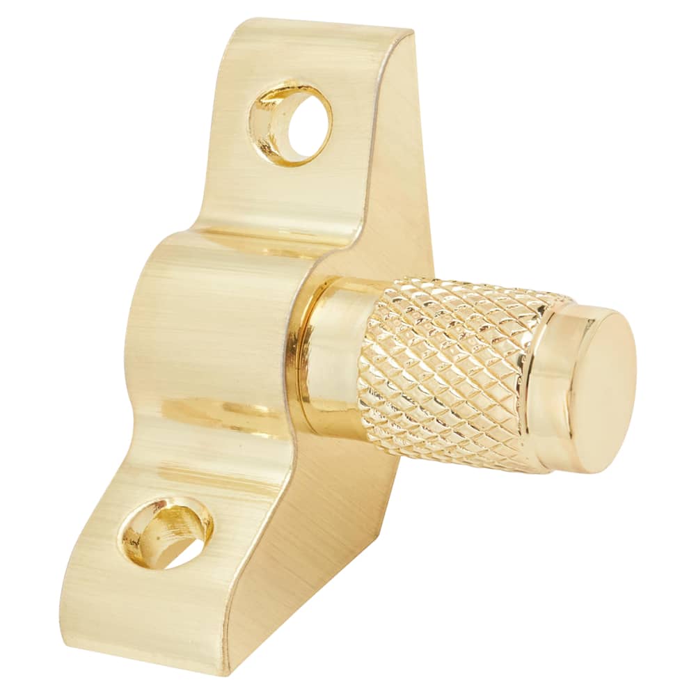 Altro Stair Rod with Knurled Finials - 900mm Length - Satin Brass