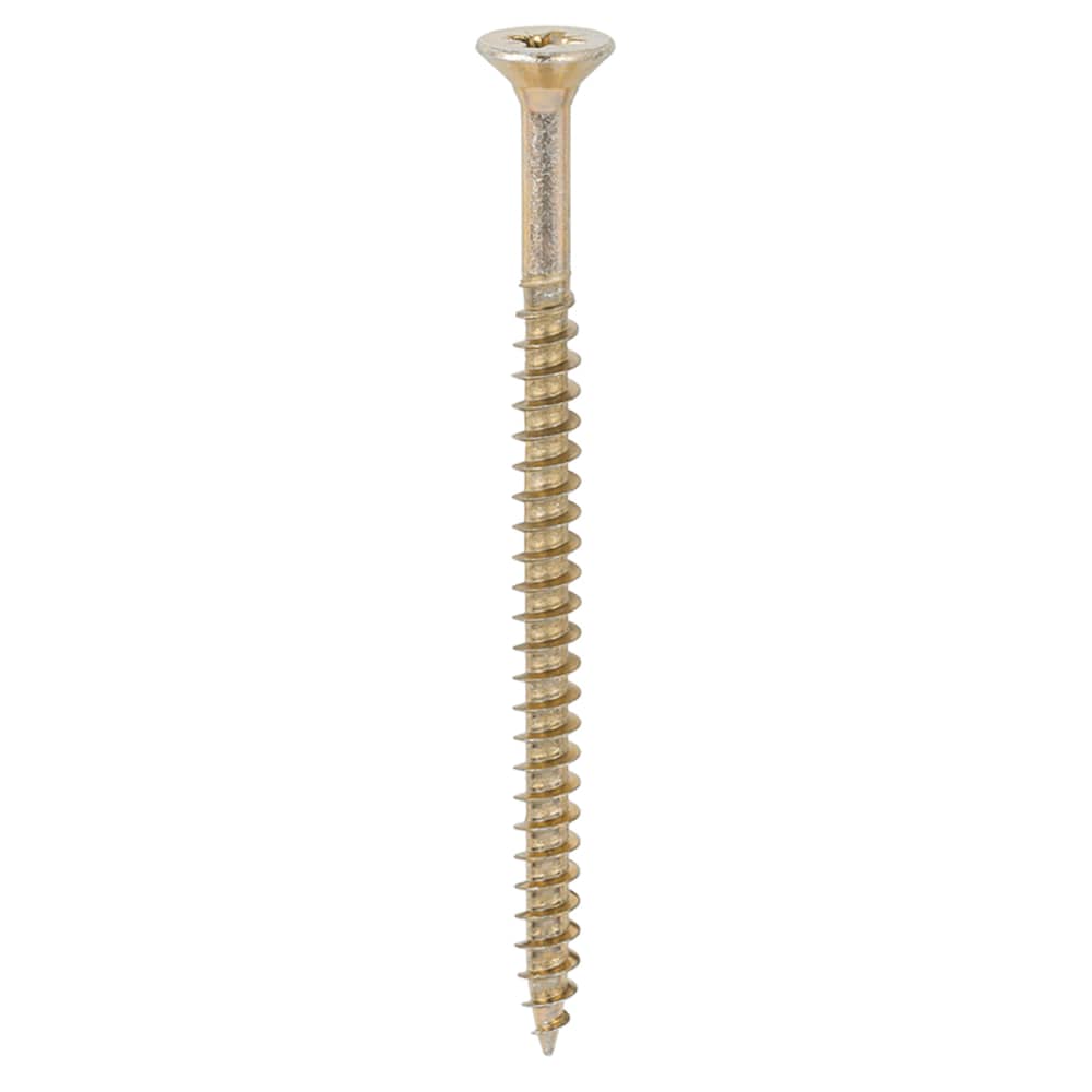 TIMCO Solo Chippy Pozi Countersunk Wood Screws - 6.0 x 90mm - Yellow Zinc - Pack of 100