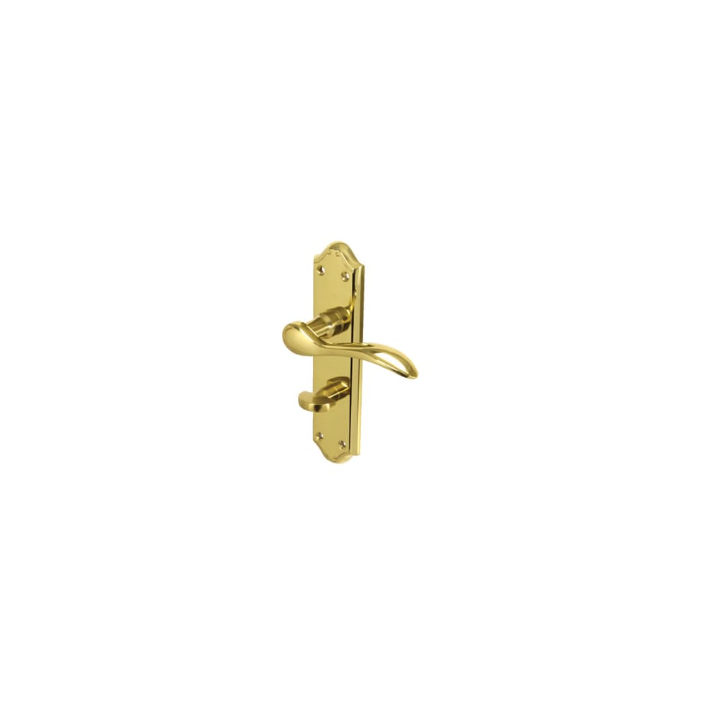 Carlisle Brass Madrid Bathroom Door Handle - 180 x 45mm - Polished Brass