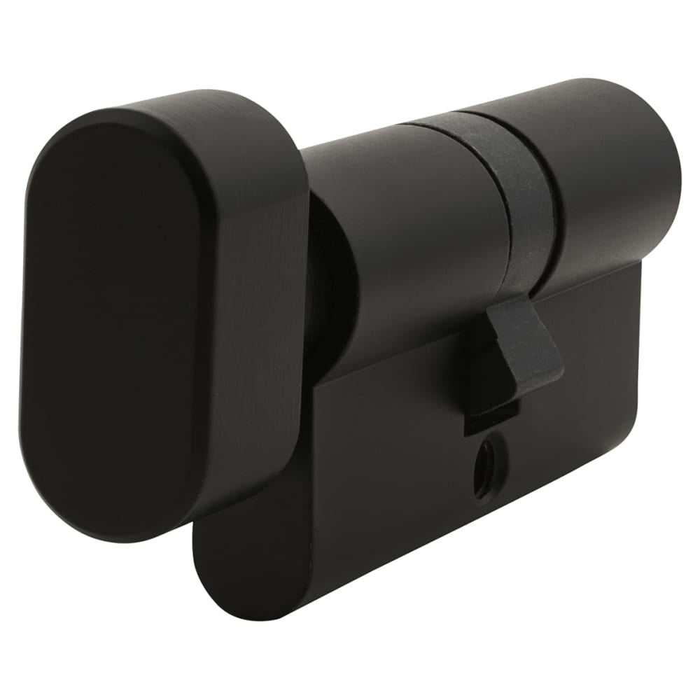 Touchpoint 5 Pin 60mm Euro Thumbturn Cylinder - 30mm Turn + 30mm - Matt Black - Keyed to Differ
