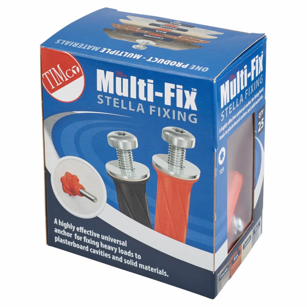 TIMCO Stella Fixing Wall Anchor - M5 x 55mm - Red