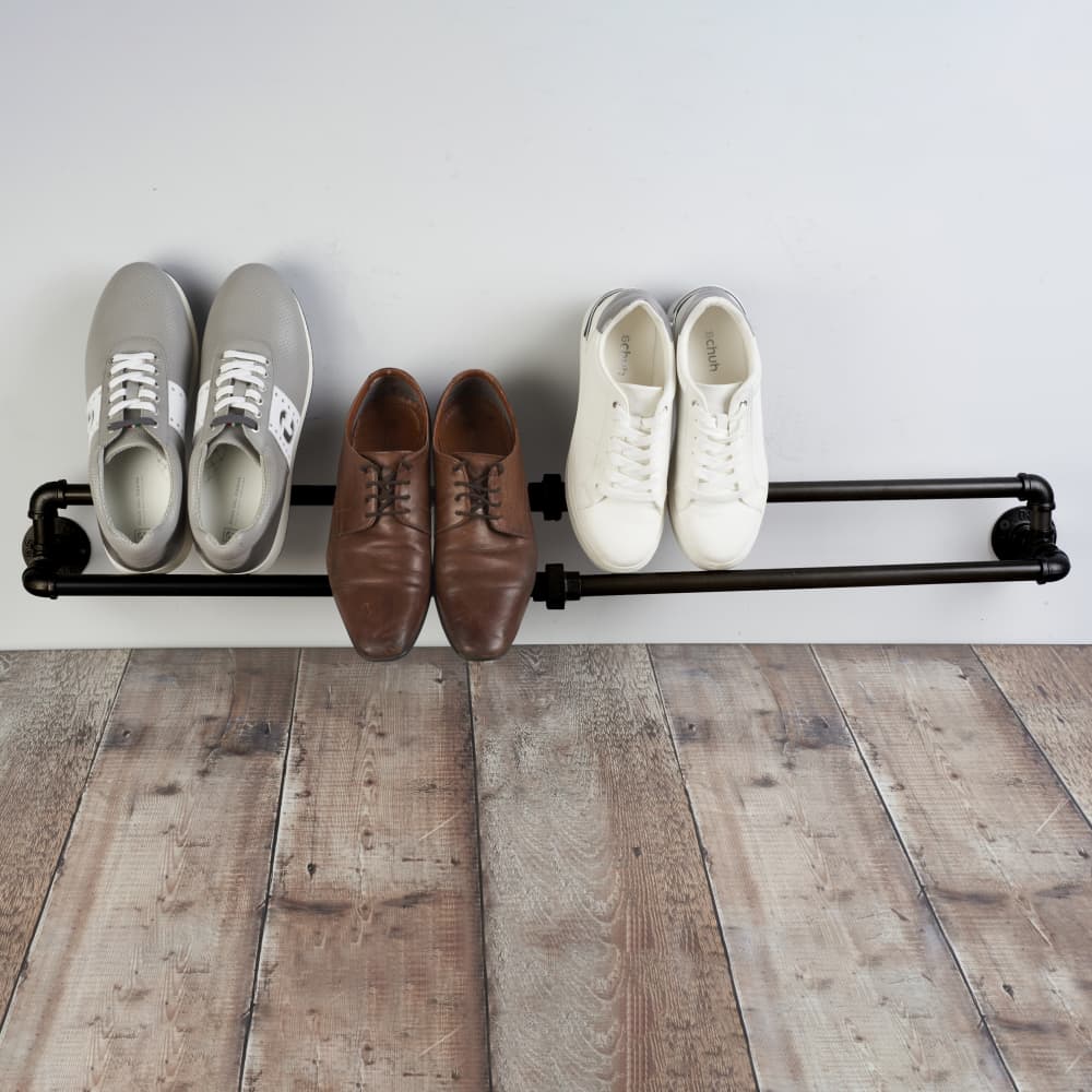 Altro 1/2" Pipe Shoe Rack - Black 