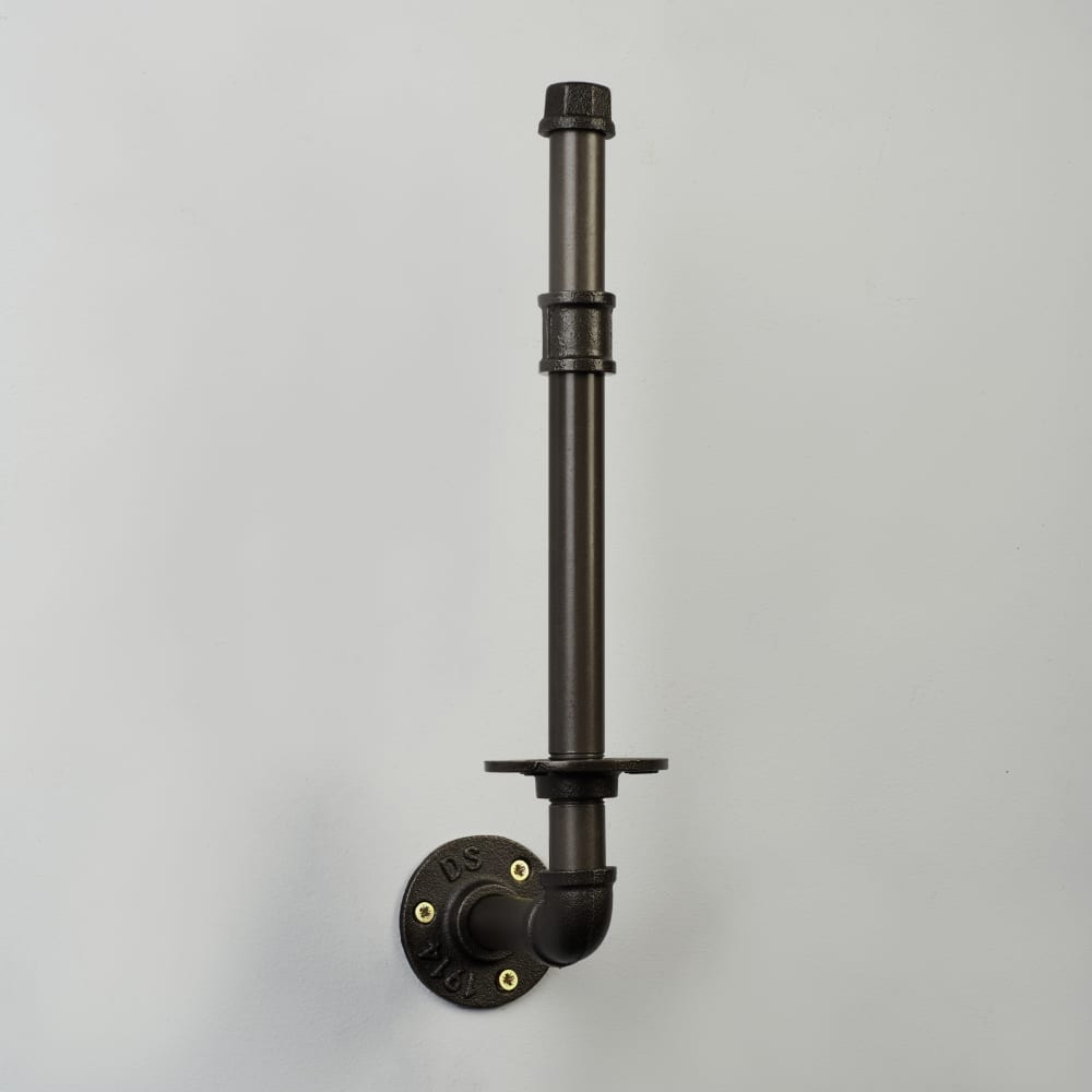 Altro 3/4" Pipe Kitchen Roll Holder - Black 