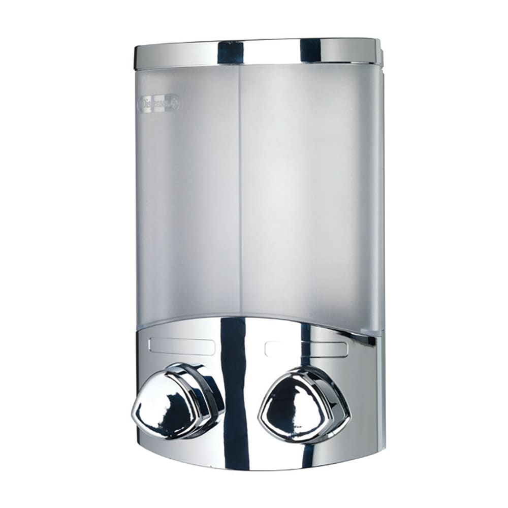 Croydex Euro Wall Mounted Duo Soap Dispenser - 130 x 80 x 200mm - Chrome