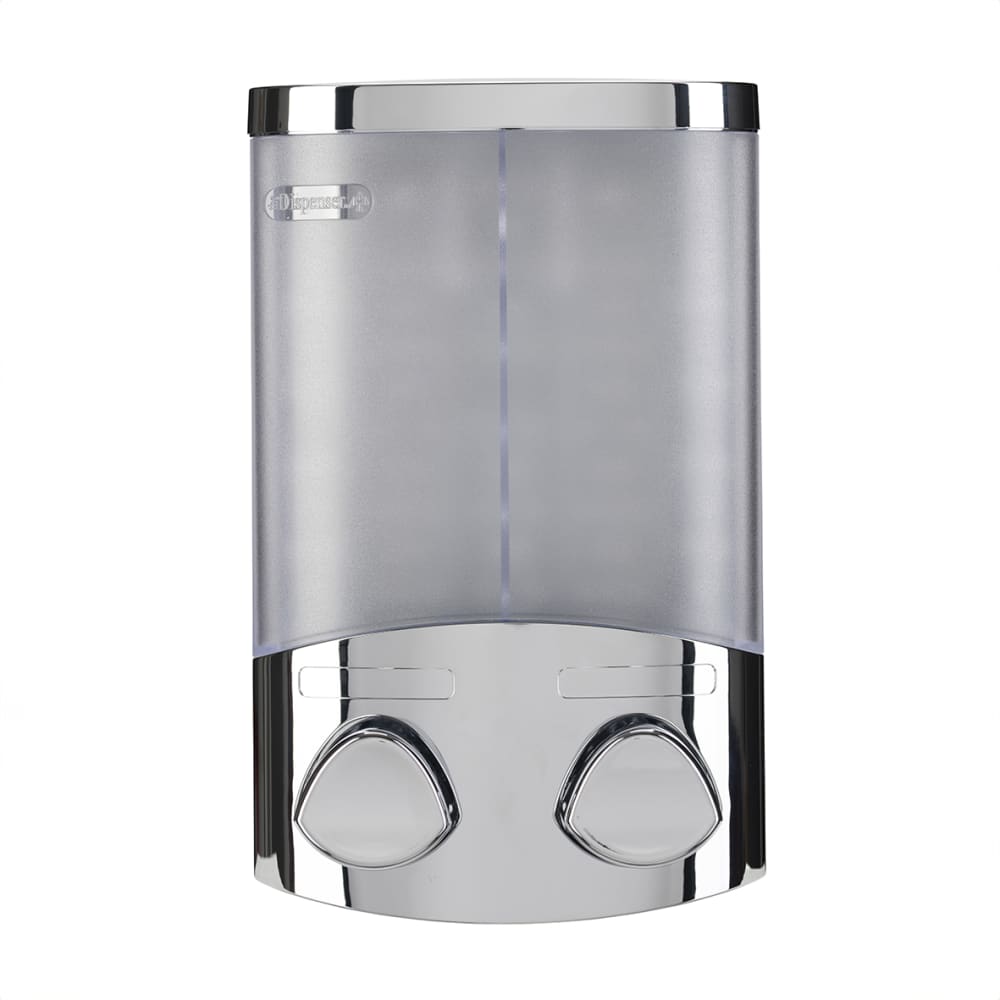 Croydex Euro Wall Mounted Duo Soap Dispenser - 130 x 80 x 200mm - Chrome