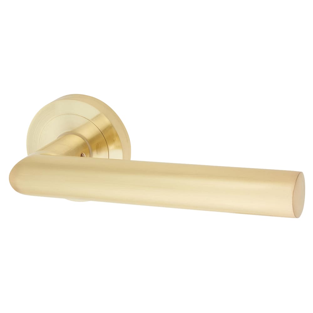 Altro Emily Door Handle on Rose - Satin Brass 