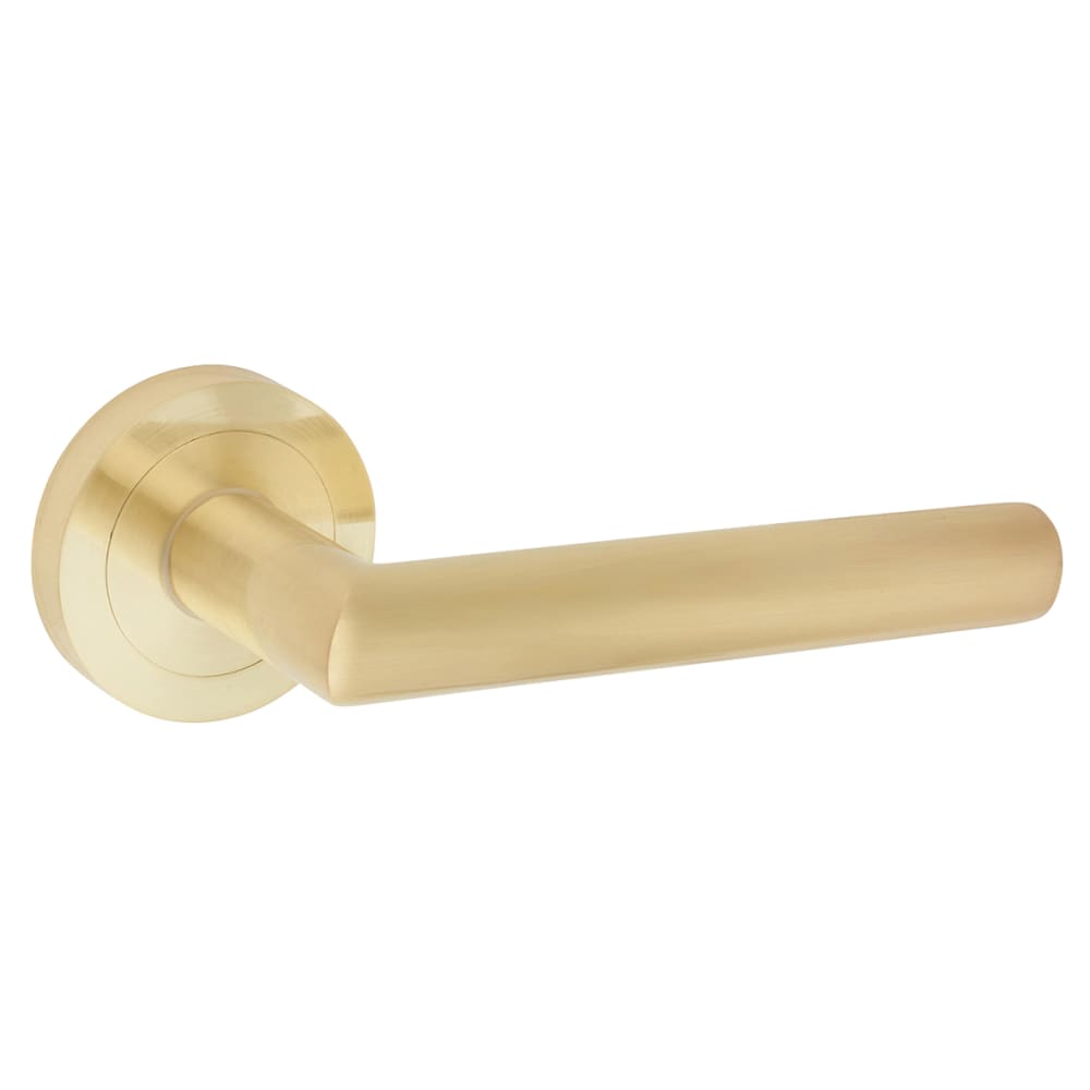 Altro Emily Door Handle on Rose - Satin Brass 