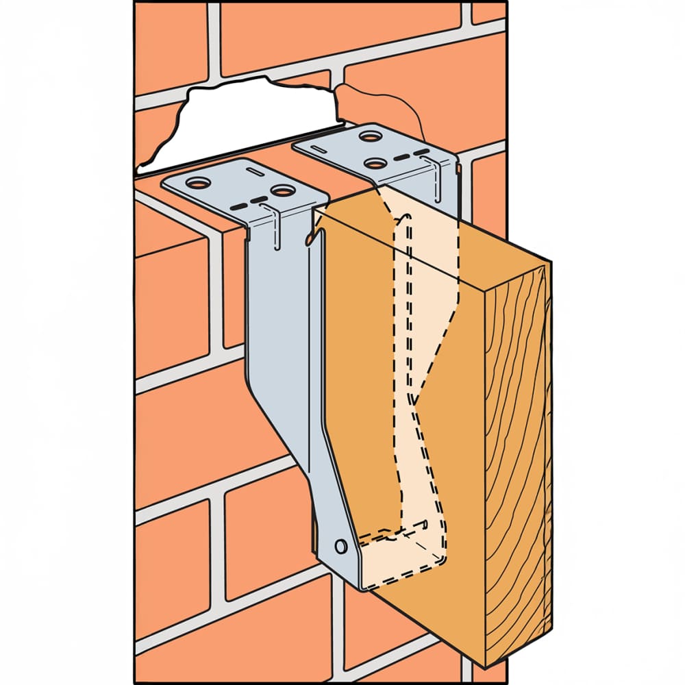 Simpson Strong Tie Masonry Joist Hanger for Solid Joists - 150 x 47mm