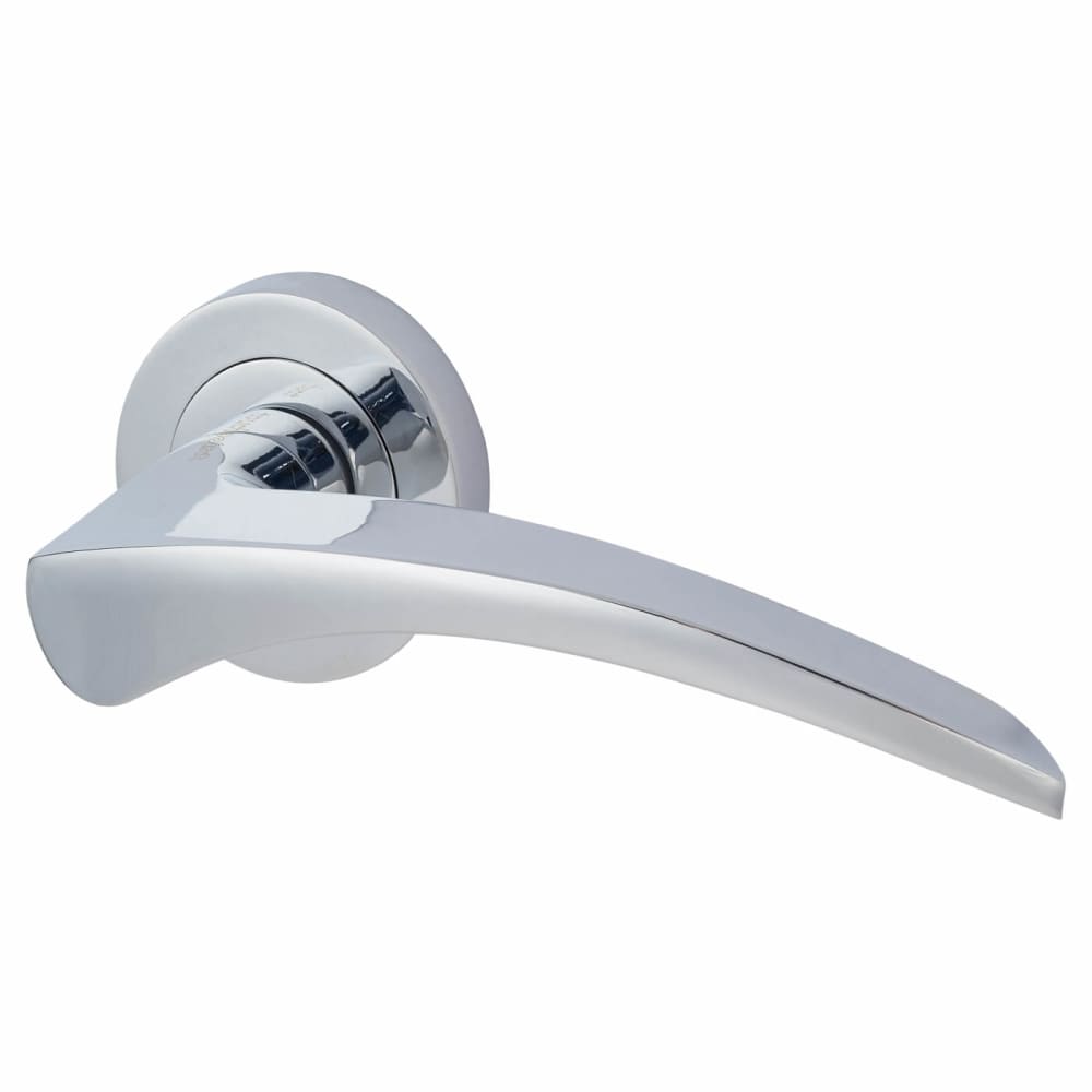 Touchpoint Aston Door Handle on Rose - Polished Chrome