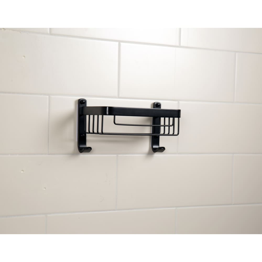 Croydex Wirework Large Shower Soap Dish Basket - 256 x 140 x 127mm - Matt Black