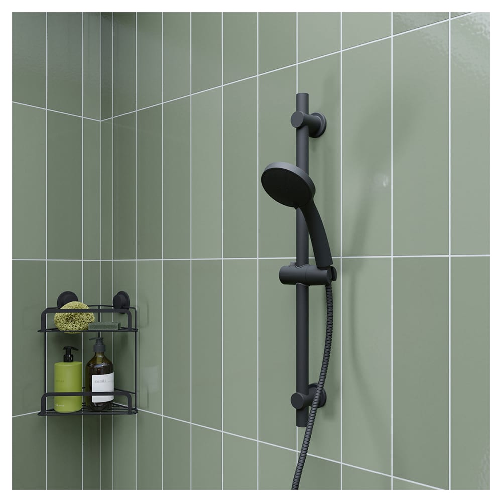 Croydex Presion Single Spray Shower Handset - Matt Black