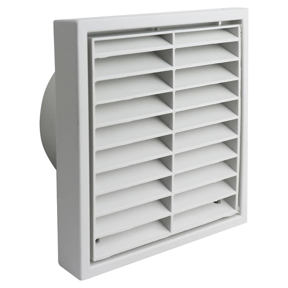 Manrose Wall Grille Fixed Shutter - 5"/125mm - White