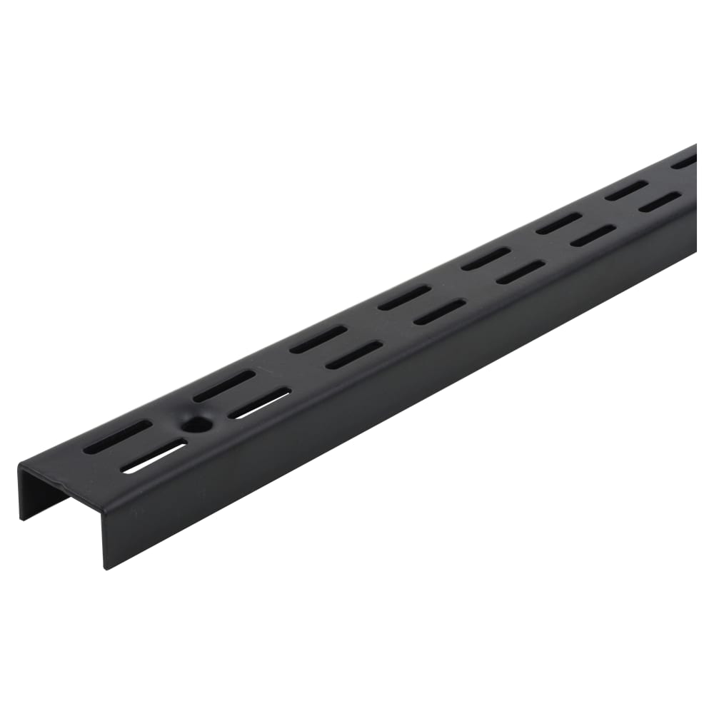 Rothley Twin Slot Shelf Wall Upright - 710mm Length - Matt Black