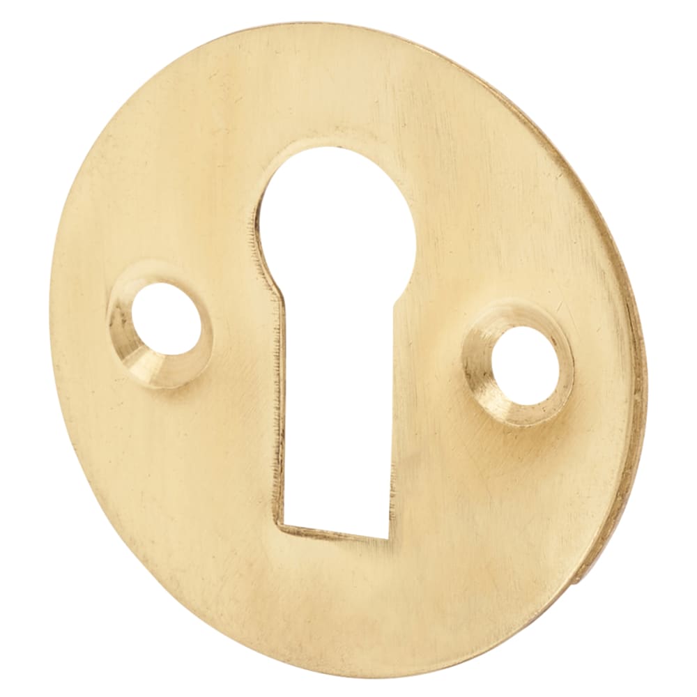 Hampstead Victorian Escutcheon - 32 x 32mm - Keyhole - Polished Brass