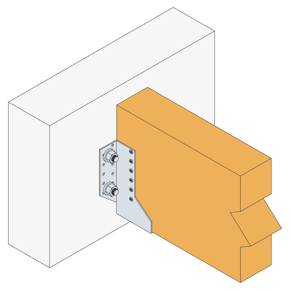 Simpson Strong Tie Heavy Duty Face Fixed U Joist Hanger - 50mm Width - 165mm Height
