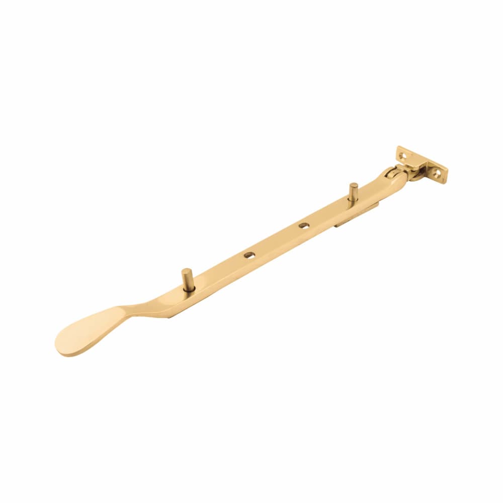 Touchpoint Budget Victorian Casement Window Stay - 10"/250mm Length - Polished Brass