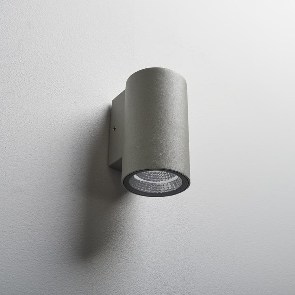 Hampstead 3W LED Outdoor Up or Down Wall Light - IP65 - 3000K Warm White - Silver
