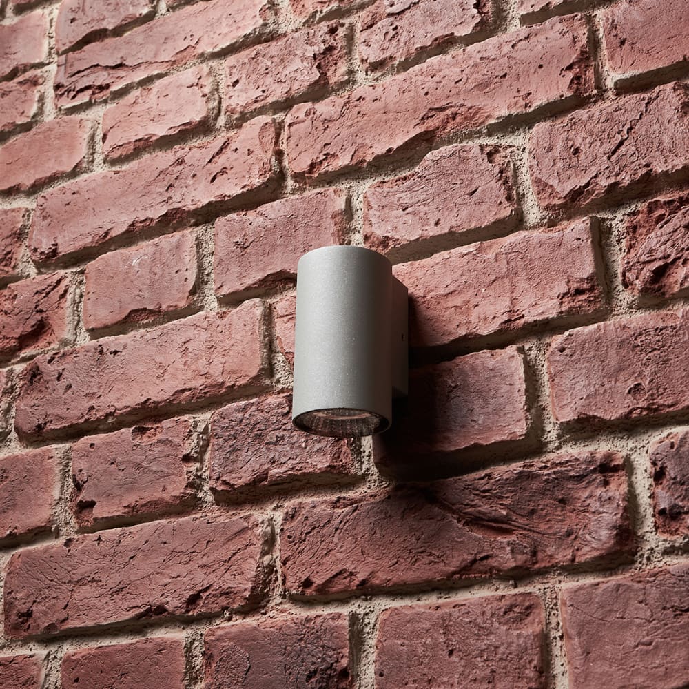 Hampstead 3W LED Outdoor Up or Down Wall Light - IP65 - 3000K Warm White - Silver