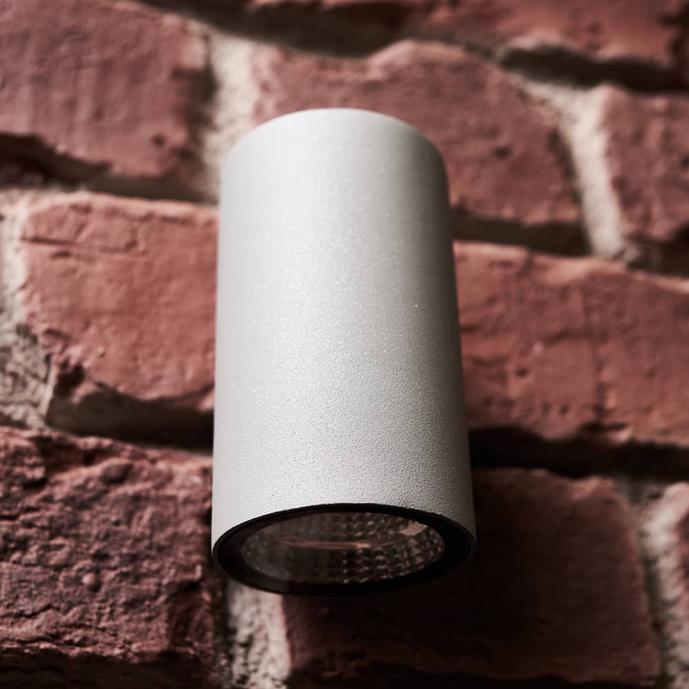 Hampstead 3W LED Outdoor Up or Down Wall Light - IP65 - 3000K Warm White - Silver