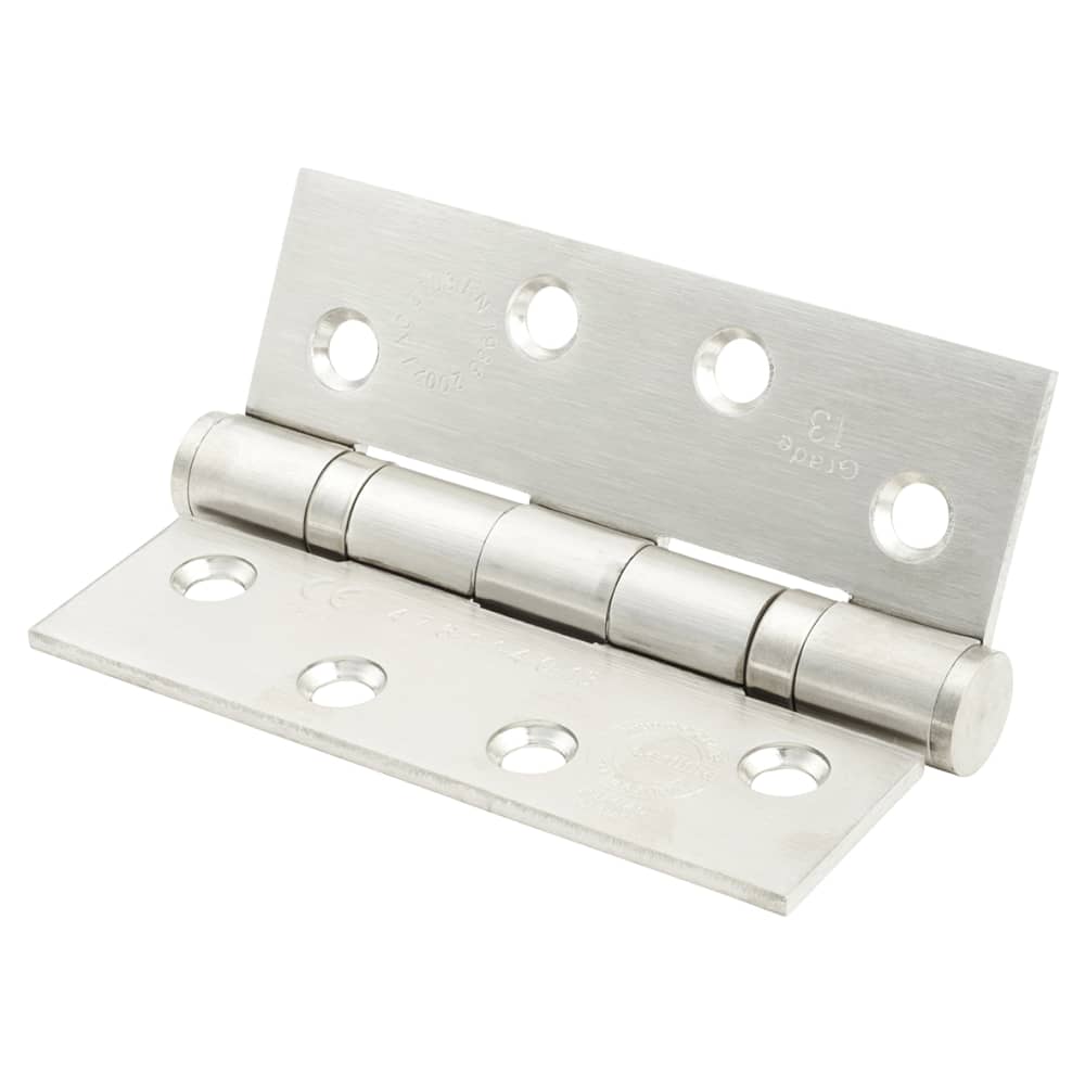 Altro Twin Ball Bearing Grade 13 Butt Fire Door Hinge - 100 x 75 x 3mm - 201 Stainless - Pack of 3