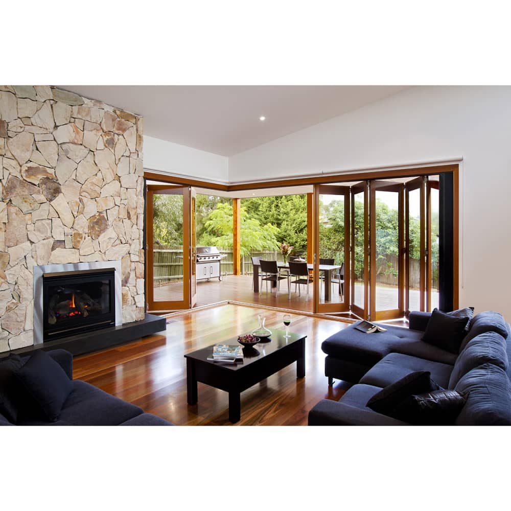 Brio Weatherfold 100 Outward Opening Patio Bi-Folding Door Kit - 5 Door - Satin Stainless Steel
