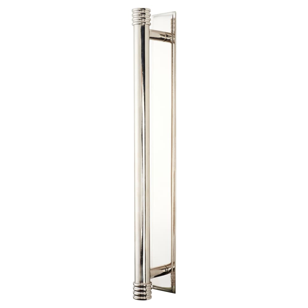  Frelan Hoxton Sturt Cabinet Handle on Rushton Backplate - 224mm Centres - Polished Nickel