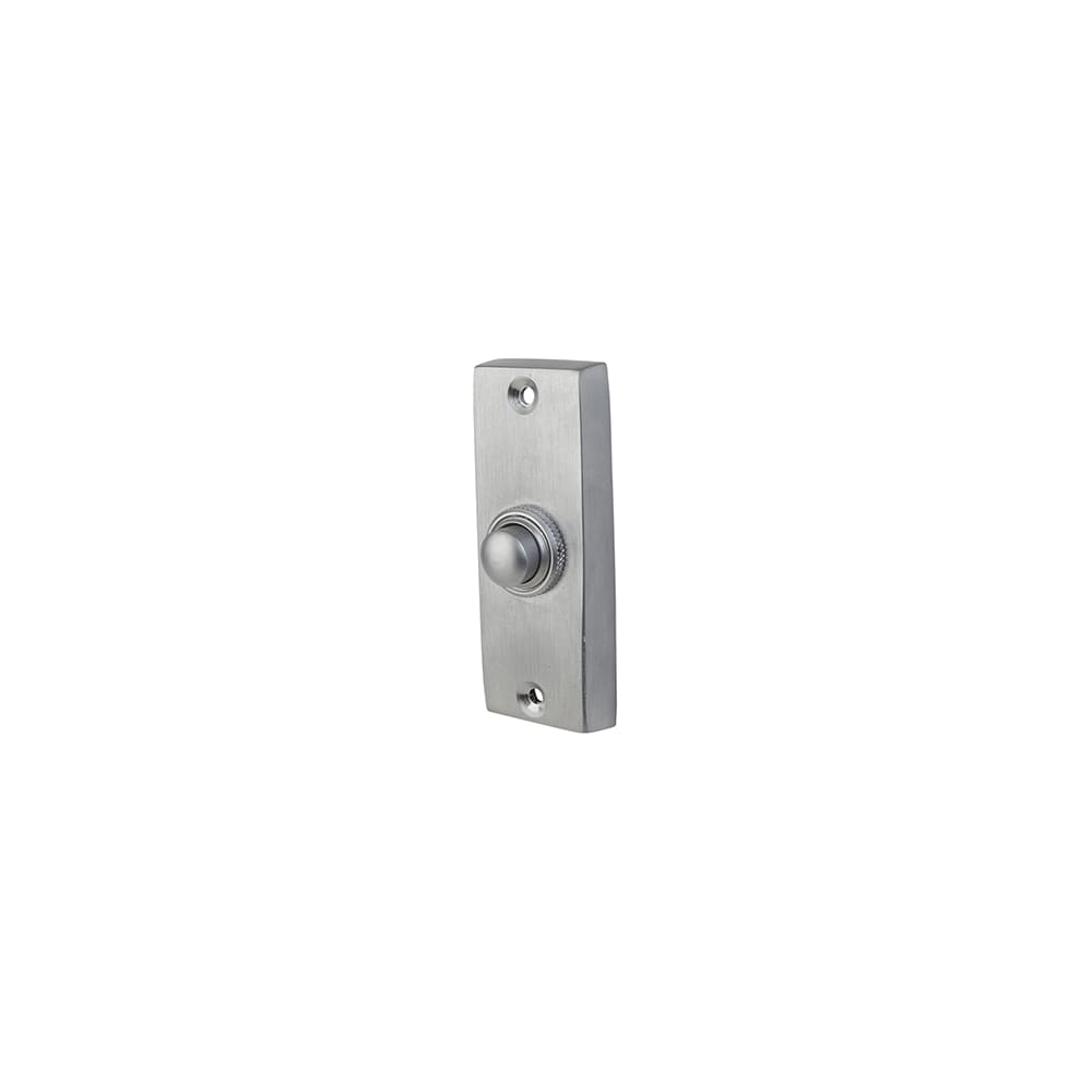 Altro Plain Edge Period Bell Push - 76 x 25mm - Satin Chrome