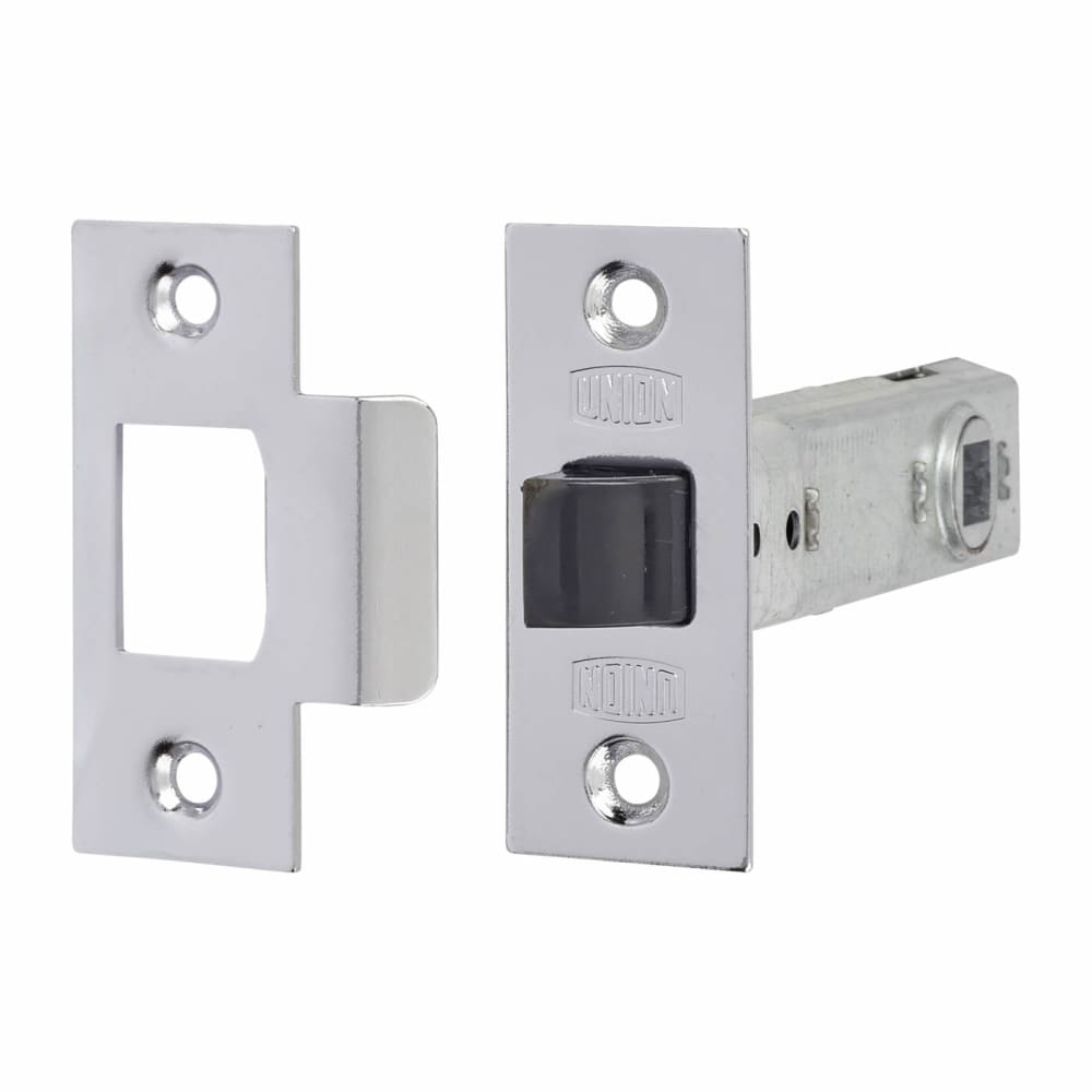 UNION 2648 Tubular Mortice Latch - 91mm Case - 71mm Backset - Square - Silver Enamel