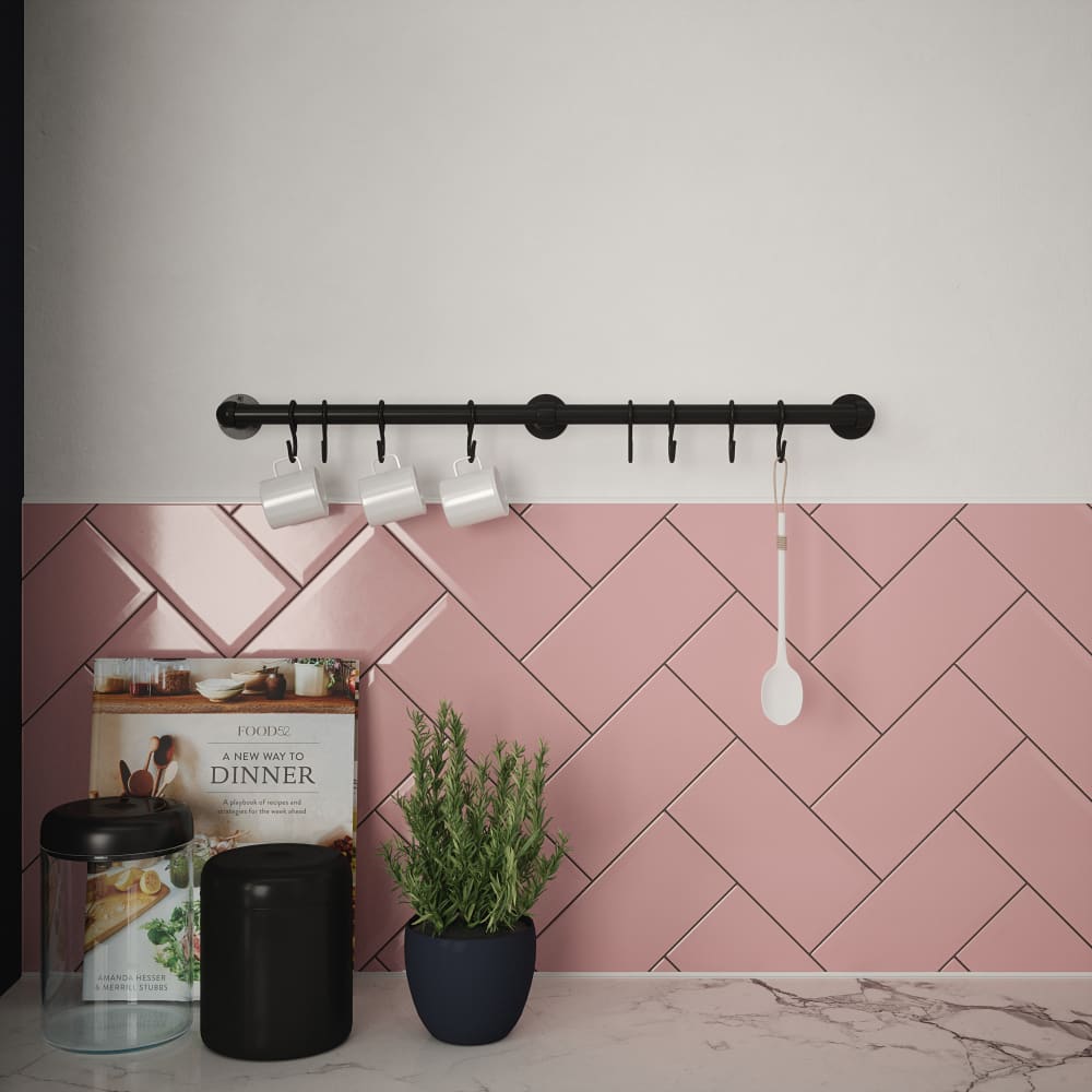 Rothley Kitchen Utensil Rail Kits - 19 x 1000mm - Matt Black