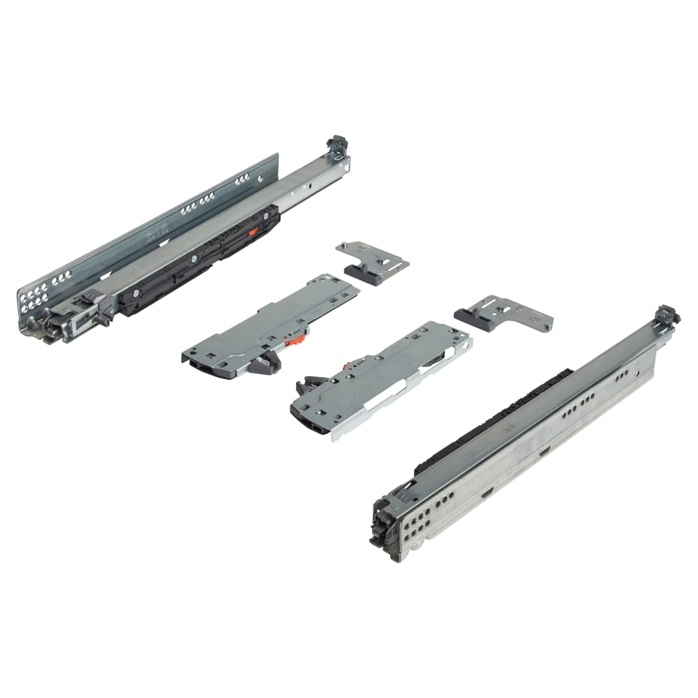 Blum TIP-ON Push to Open BLUMOTION Soft Close Drawer Runner - Double Extension - 450mm Length - 70kg