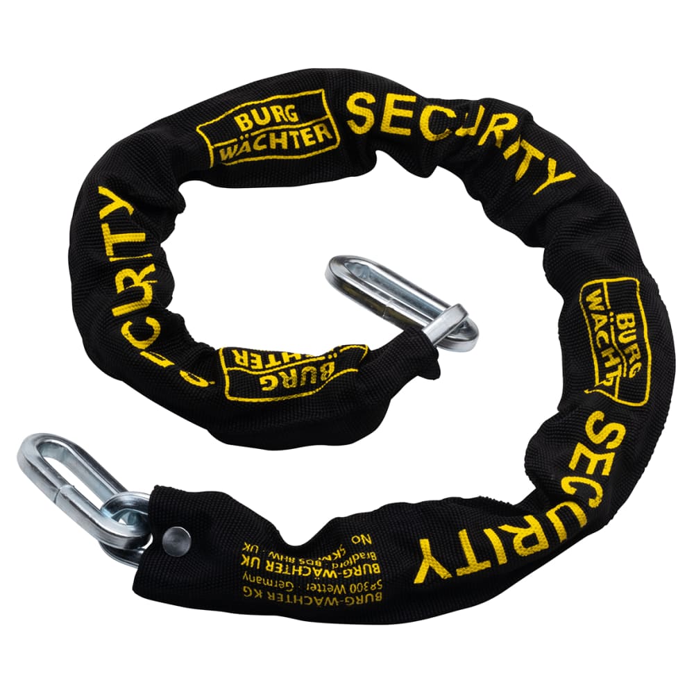 Burg Wachter GKM Fabric Sleeve Hardened Square Link Security Chain - 8 x 900mm - Black