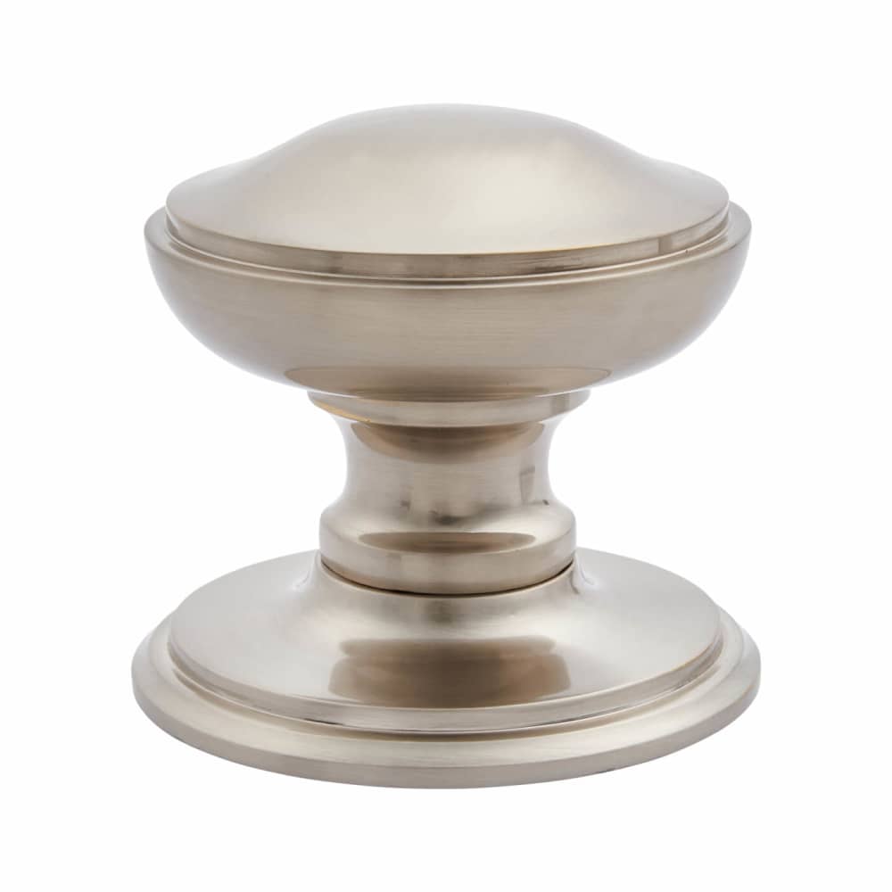 Altro Round Centre Door Knob - 80mm Rose Diameter - Satin Nickel