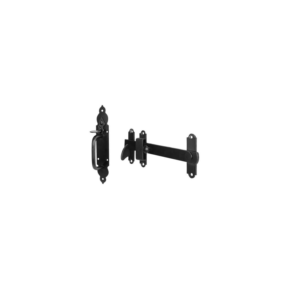 GateMate Heavy Duty Gothic Suffolk Gate Thumb Latch - 255 x 50mm - Epoxy Black