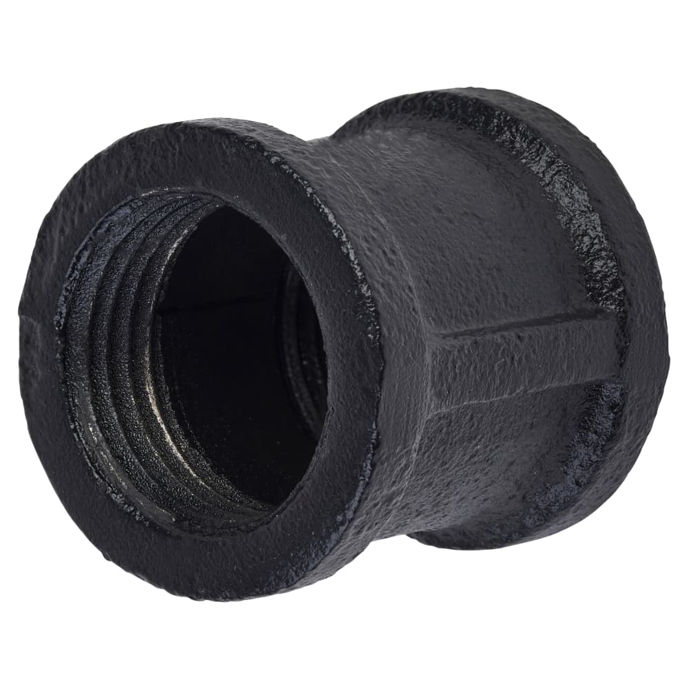 Altro 1/2" Pipe Shelving Iron Straight Pipe Connector - Black