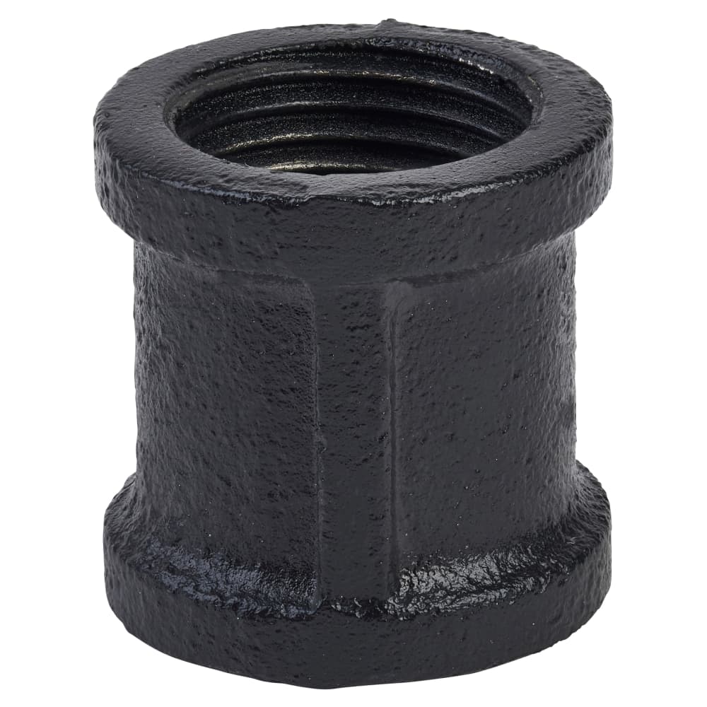 Altro 1/2" Pipe Shelving Iron Straight Pipe Connector - Black