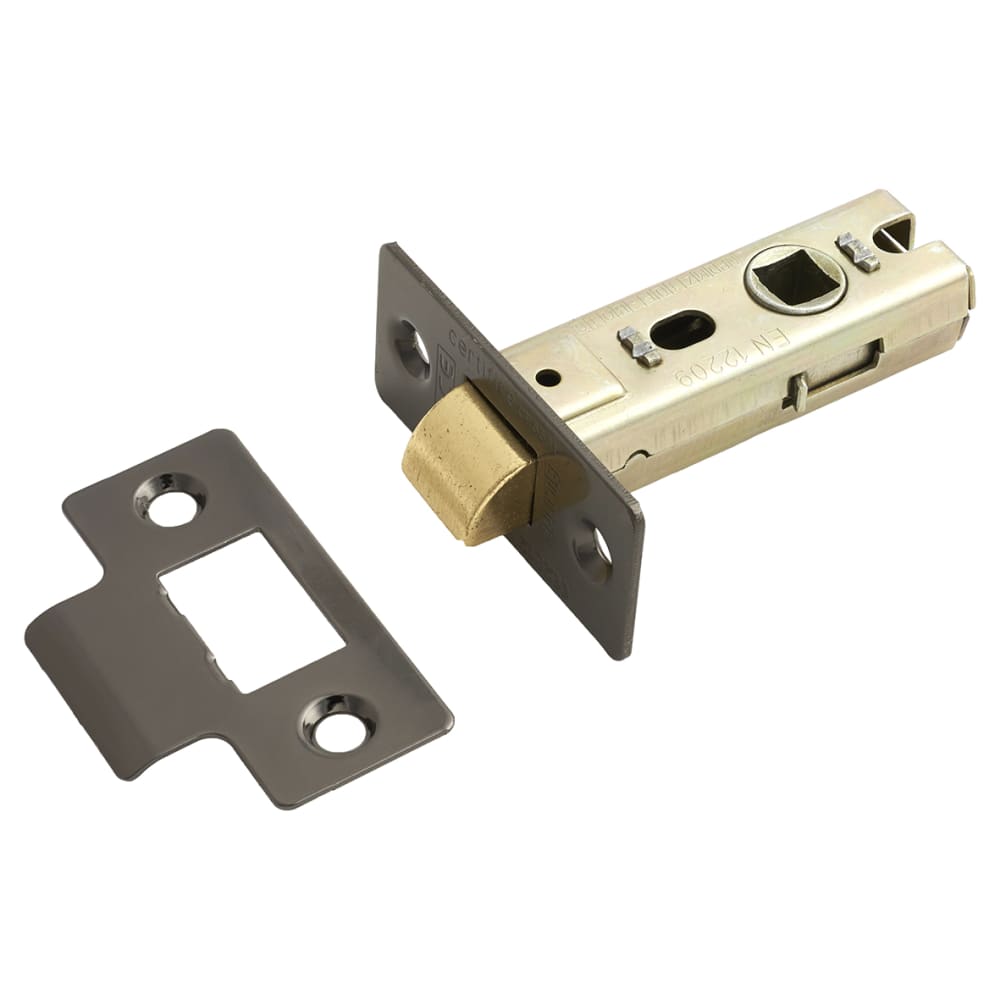 Altro Heavy Duty Tubular Latch - 63mm Case - 45mm Backset - Square - Black Nickel
