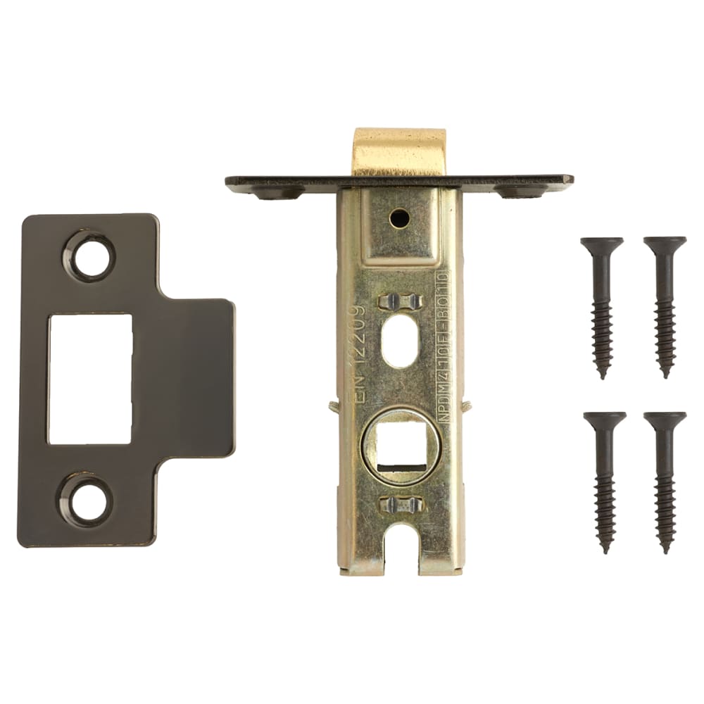 Altro Heavy Duty Tubular Latch - 63mm Case - 45mm Backset - Square - Black Nickel