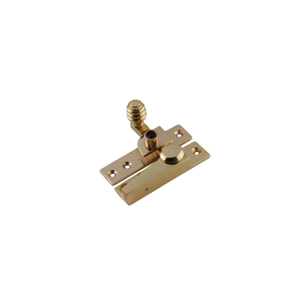 Polished Brass Beehive Quadrant Fastener - Narrow