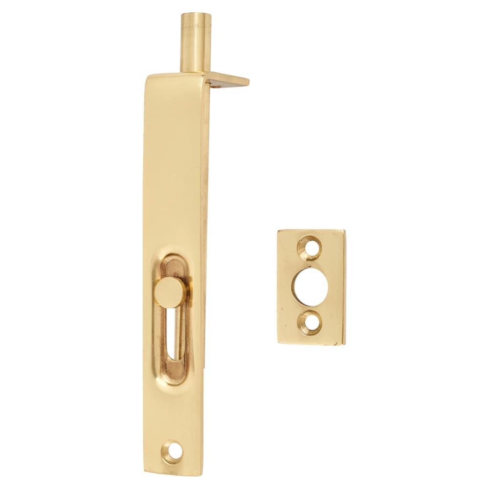 Touchpoint Slide Action Flush Bolt - 102 x 16mm - Polished Brass