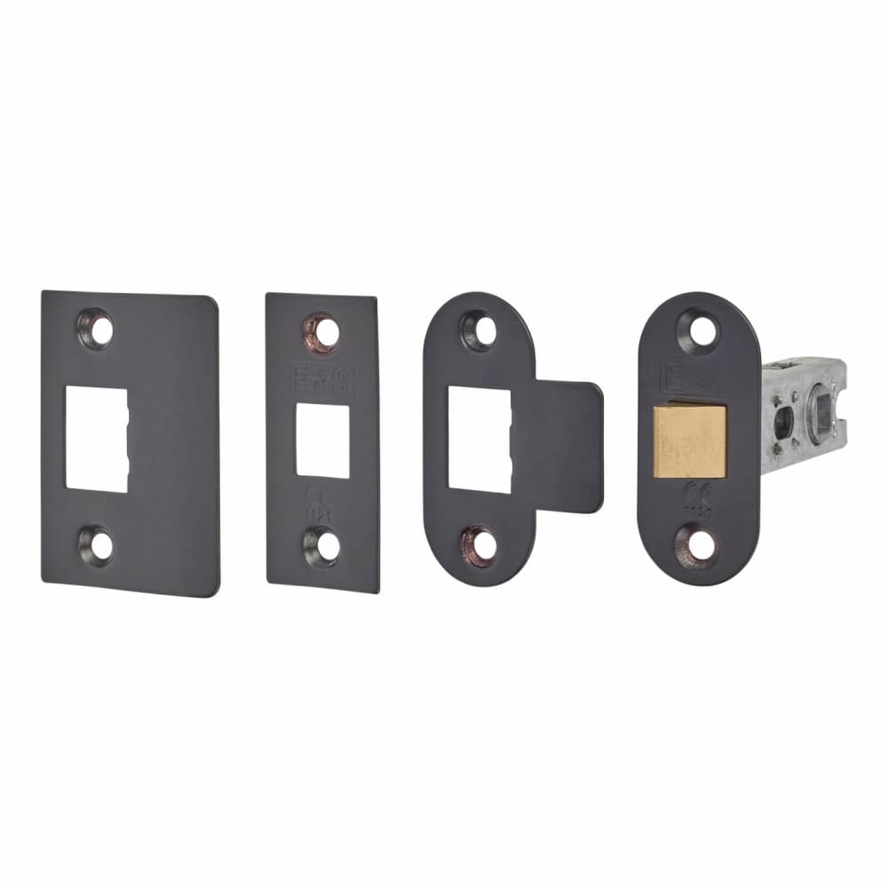 Touchpoint Contract Bolt Through Tubular Latch - 67mm Case - 46mm Backset - Radius - Black