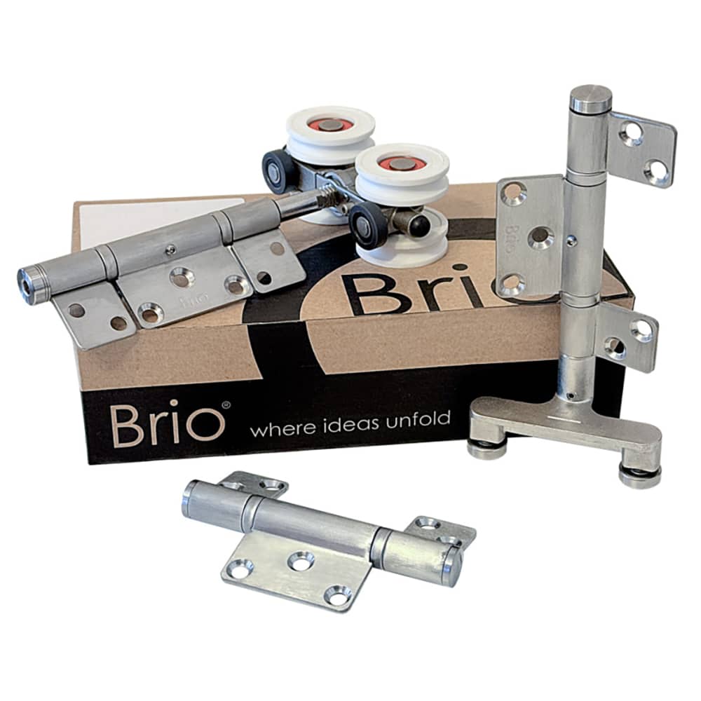 Brio Weatherfold 100 Outward Opening Patio Bi-Folding Door Kit - 3 Door - Black