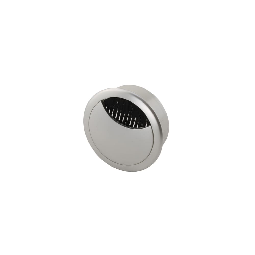Altro Round Cable Tidy Grommet - 60mm Hole Size - Silver - Pack of 10