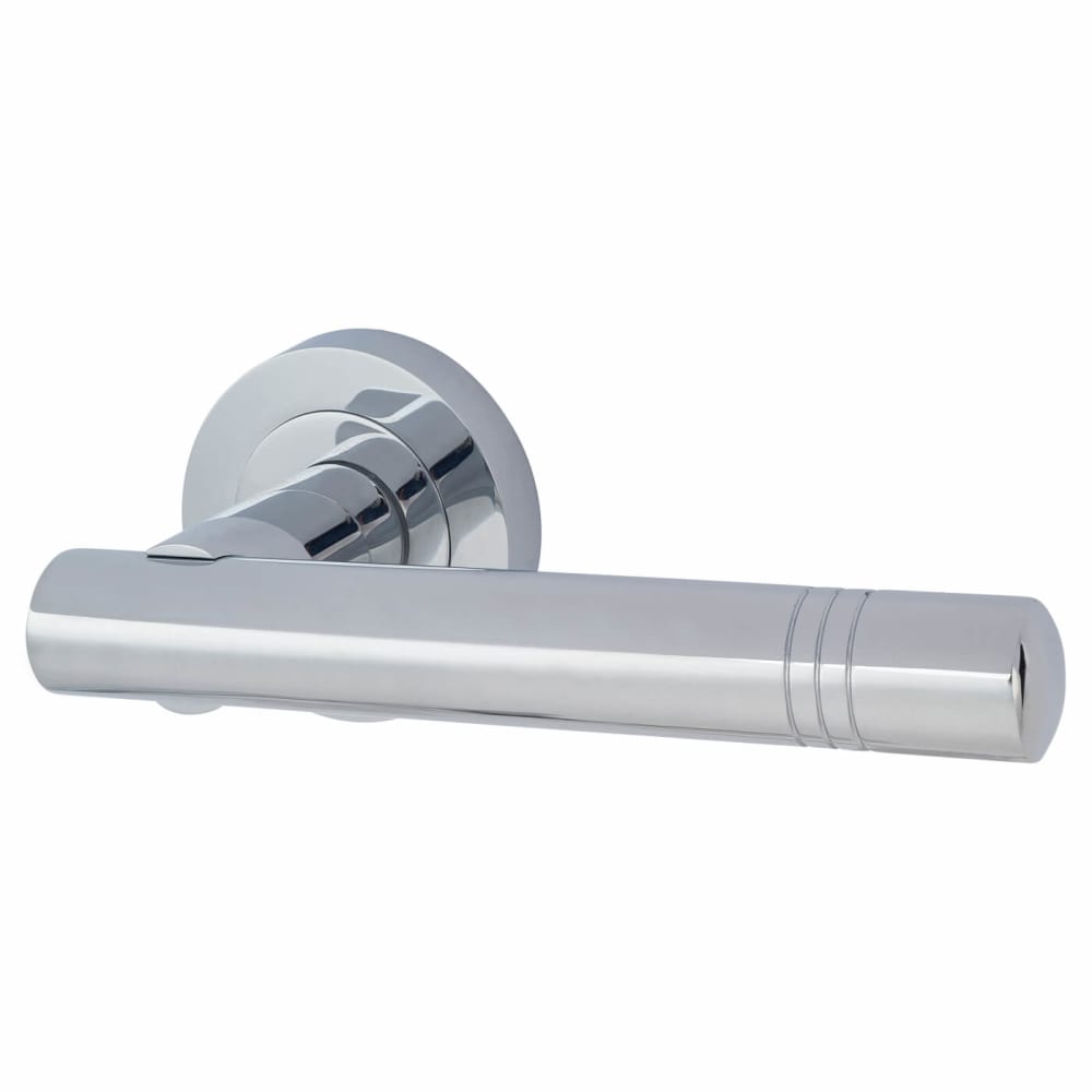 Touchpoint Dakota Door Handle on Rose - Polished Chrome
