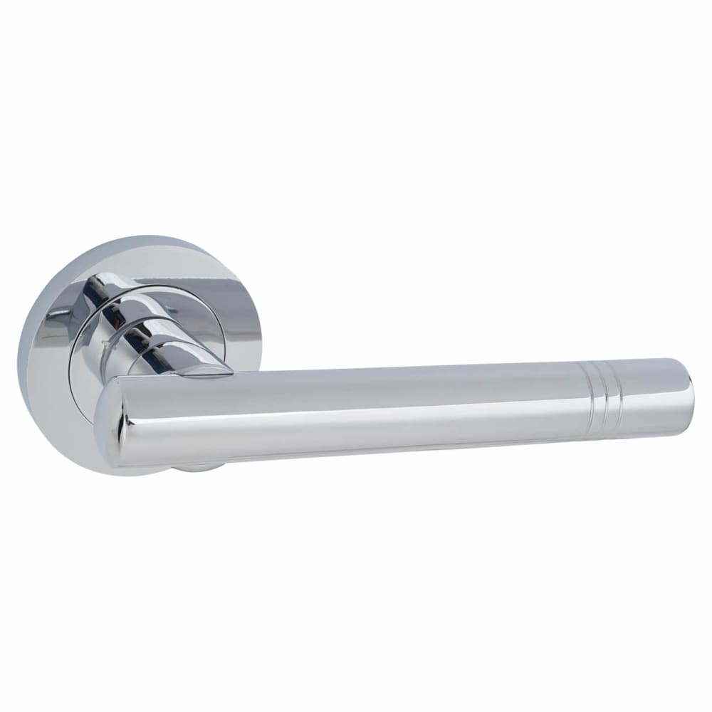 Touchpoint Dakota Door Handle on Rose - Polished Chrome