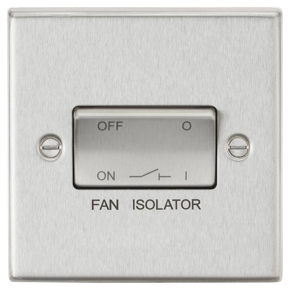 Knightsbridge 10A 1 Gang Square Edge Triple Pole Fan Isolator Switch ...