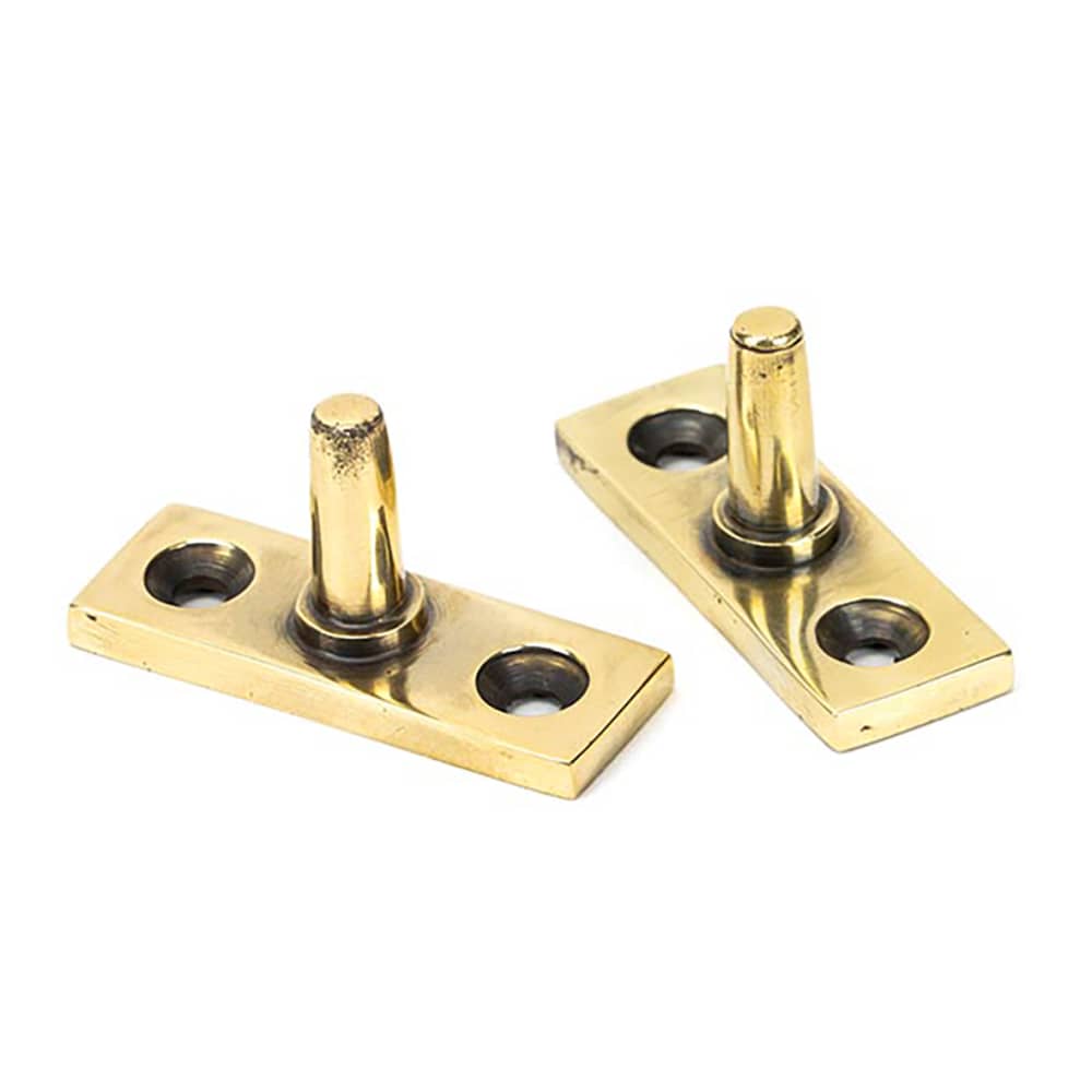 From The Anvil Brompton Knurled Casement Window Stay - 8"/200mm Length - Aged Brass