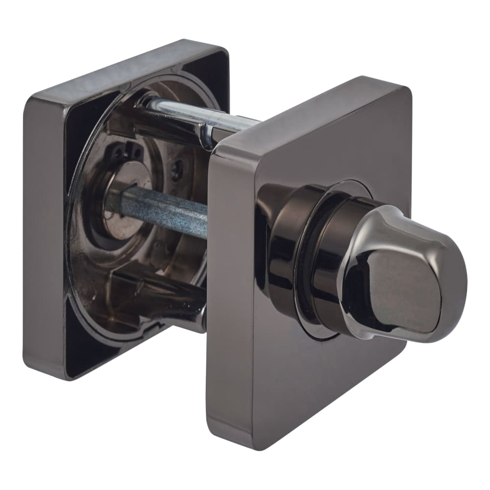 Jigtech Square Bathroom Turn & Release Set Black Nickel