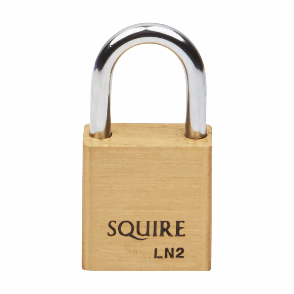 Squire Lion Open Shackle Padlock - 25mm Body - 16.5 x 13.5mm Shackle - Brass