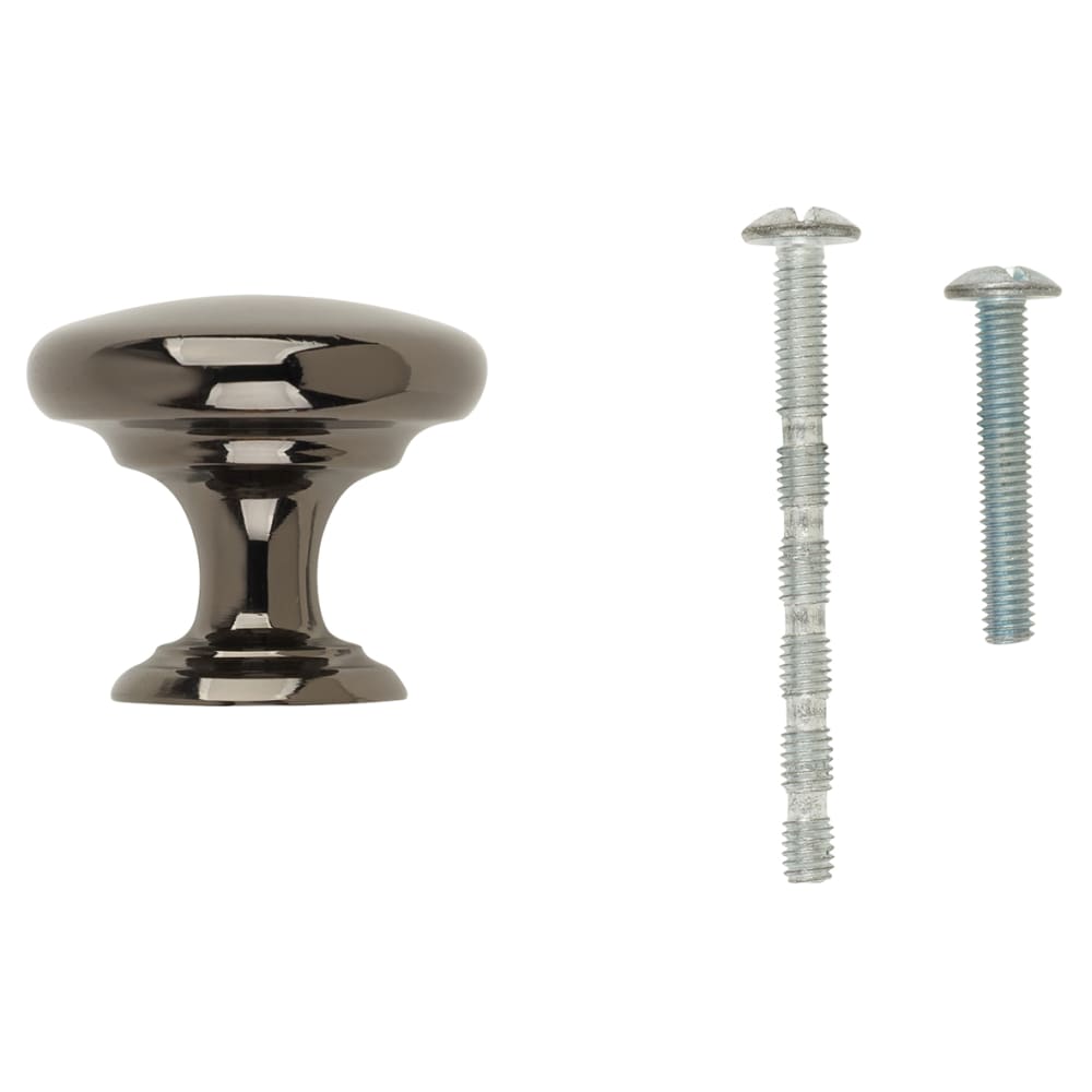 Crofts & Assinder Monmouth Round Cabinet Knob - 32mm Diameter - Black Nickel